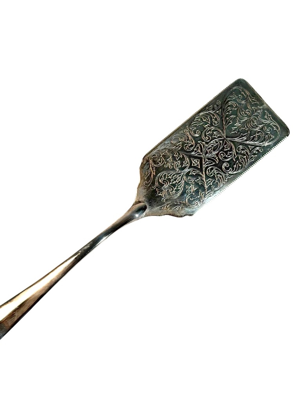 Vintage Etched Silverplate Cake/Lasagna Server Italy